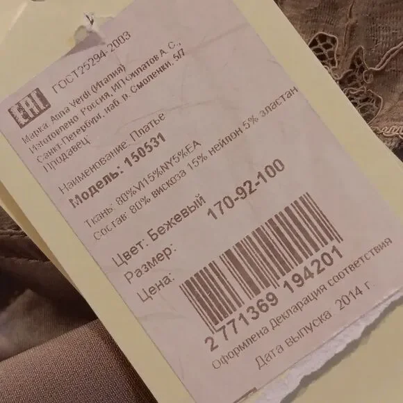 NWT Anna Verdi Dress With Lace Back